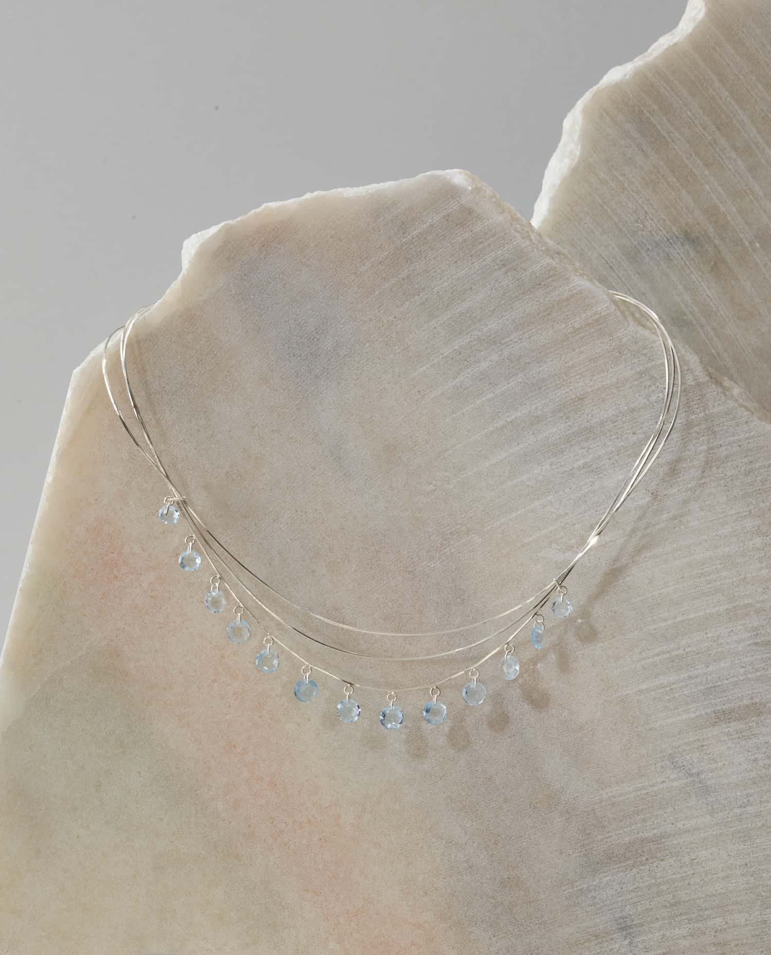 Gargantilla aguamarina